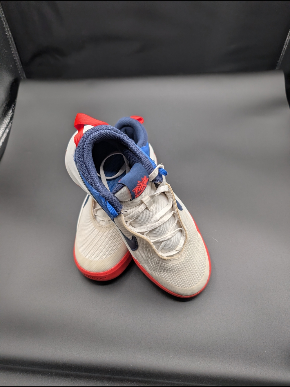 Nike Kid's Blue/White Performance Basketball Shoes - Picture 2 of 3